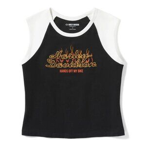 Harley-Davidson Women's Medium Vintage Flames Sleeveless Raglan